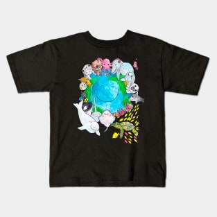 Happy Ocean Planet - Kids T-Shirt